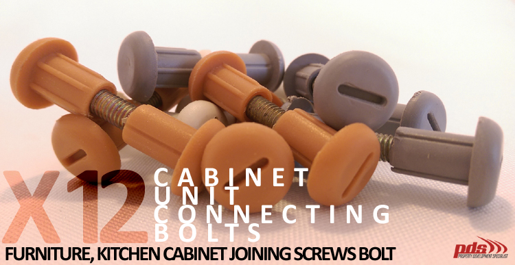 6x CABINET UNIT CONNECTING BOLTS FURNITURE KITCHEN CABINET JOINING