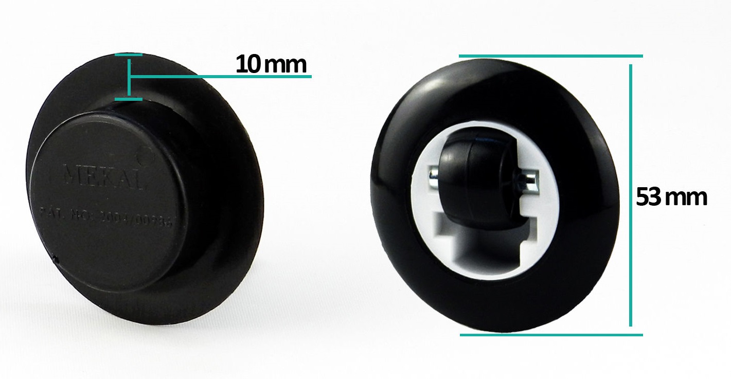 4x Furniture Roller Glide Hidden Invisible Wheel Castor Base Mount